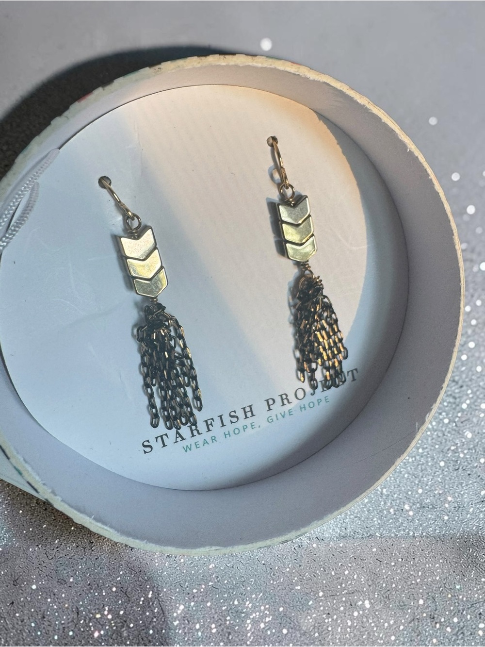 Gold Chain Tassel Drop Earrings